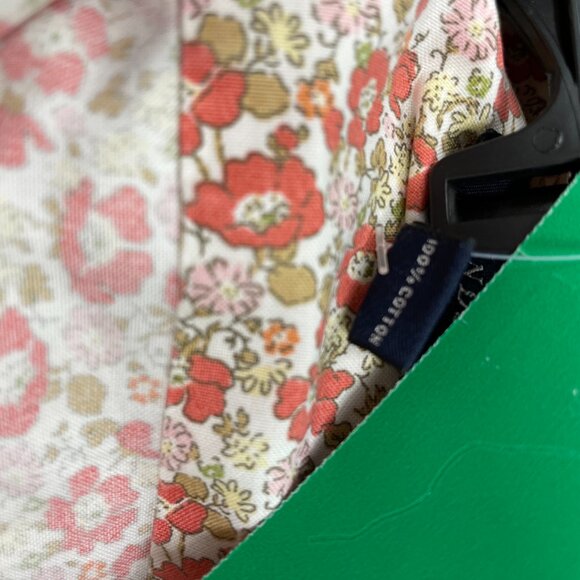 Lands' End Pink Floral Cotton Top Size 16 - Picture 4 of 5